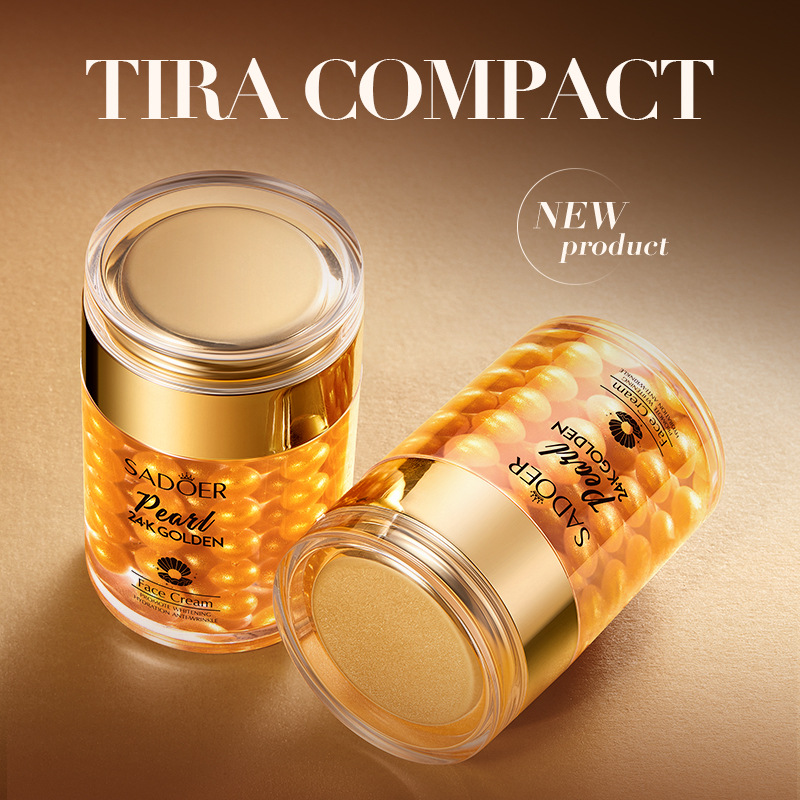 Crema Facial de Colageno con perla y oro 24k